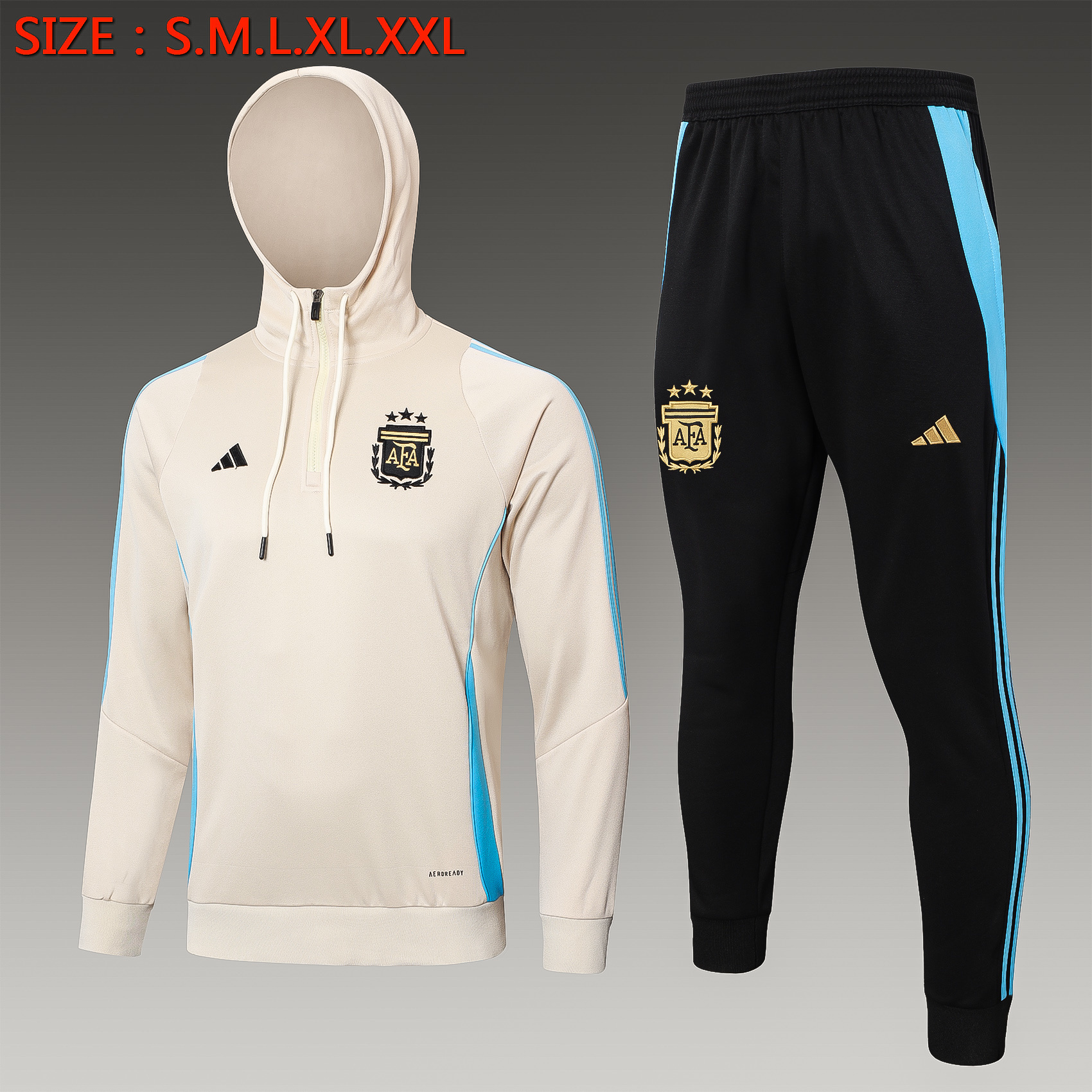 Argentina National Team Tracksuit 25/26 – Official Adidas Training Set (Cream Edition)