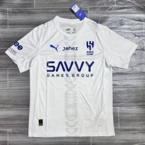 Al Hilal 25/26 Away Kit – Sleek White & Blue – Saudi Powerhouse
