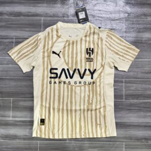 Al Hilal 25/26 Third Kit – Gold Drip Style – Puma Replica
