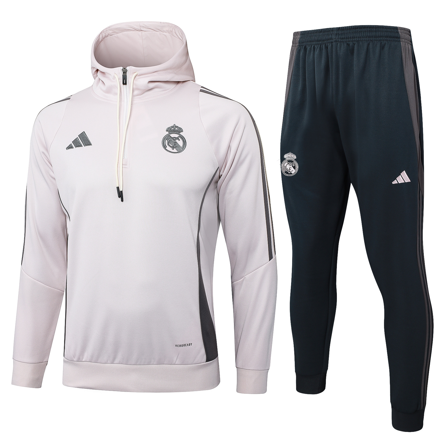 Real Madrid Tracksuit 25/26 – Official Adidas Training Set (White Edition)